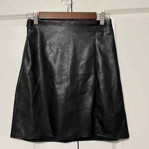 Old Navy Black Faux Leather Mini Skirt